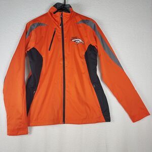 Denver Broncos Women’s S Antigua Orange Gray Black Full Zip NFL Jacket